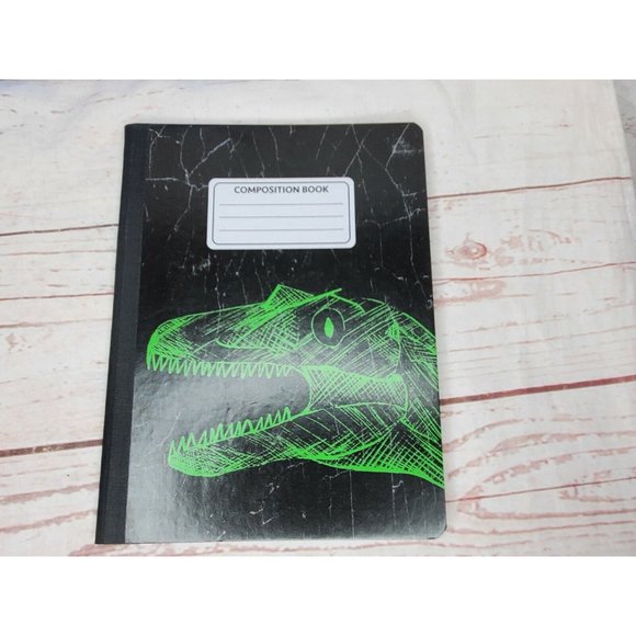 Lot Of 2 Composite Dinosaur And Oh Yeah Designer Notebooks School - Picture 3 of 10